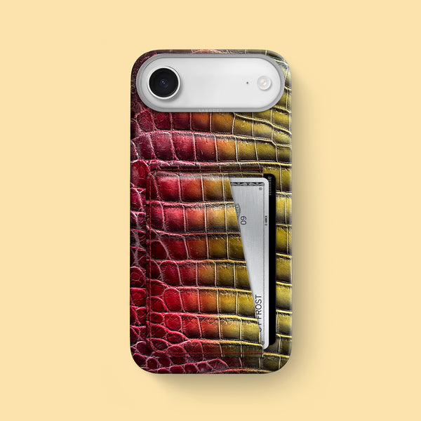 Double Card Case 1/1 Sunset For iPhone 17 Air In Alligator