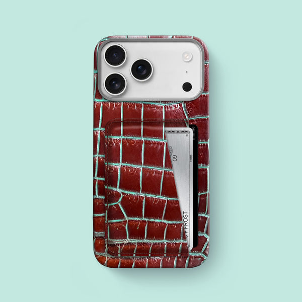 Double Card Case 1/1 Clay Court For iPhone 17 Pro Max In Alligator