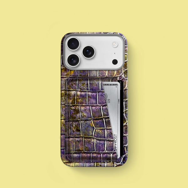 Double Card Case 1/1 Fluorite For iPhone 17 Pro In Alligator