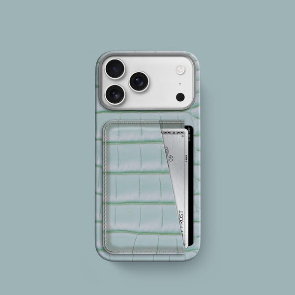 Double Card Case 1/1 Mint Gum For iPhone 17 Pro In Alligator