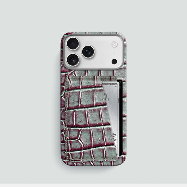 Double Card Case 1/1 Cardinal-Shine For iPhone 17 Pro In Alligator