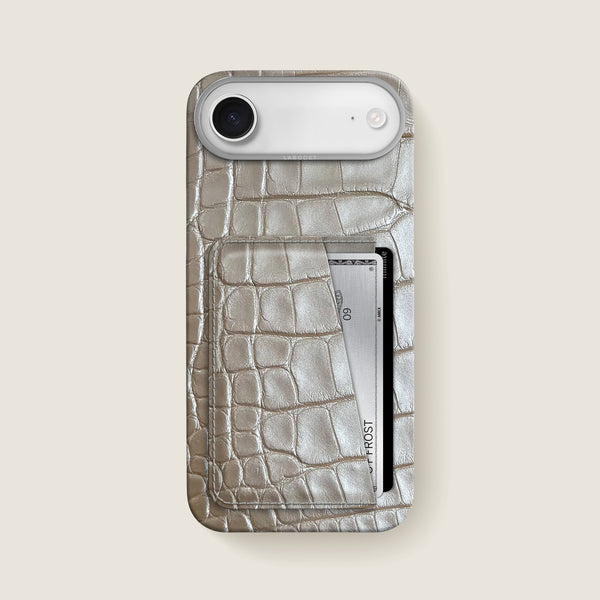 Double Card Case 1/1 Pearly For iPhone 17 Air In Alligator