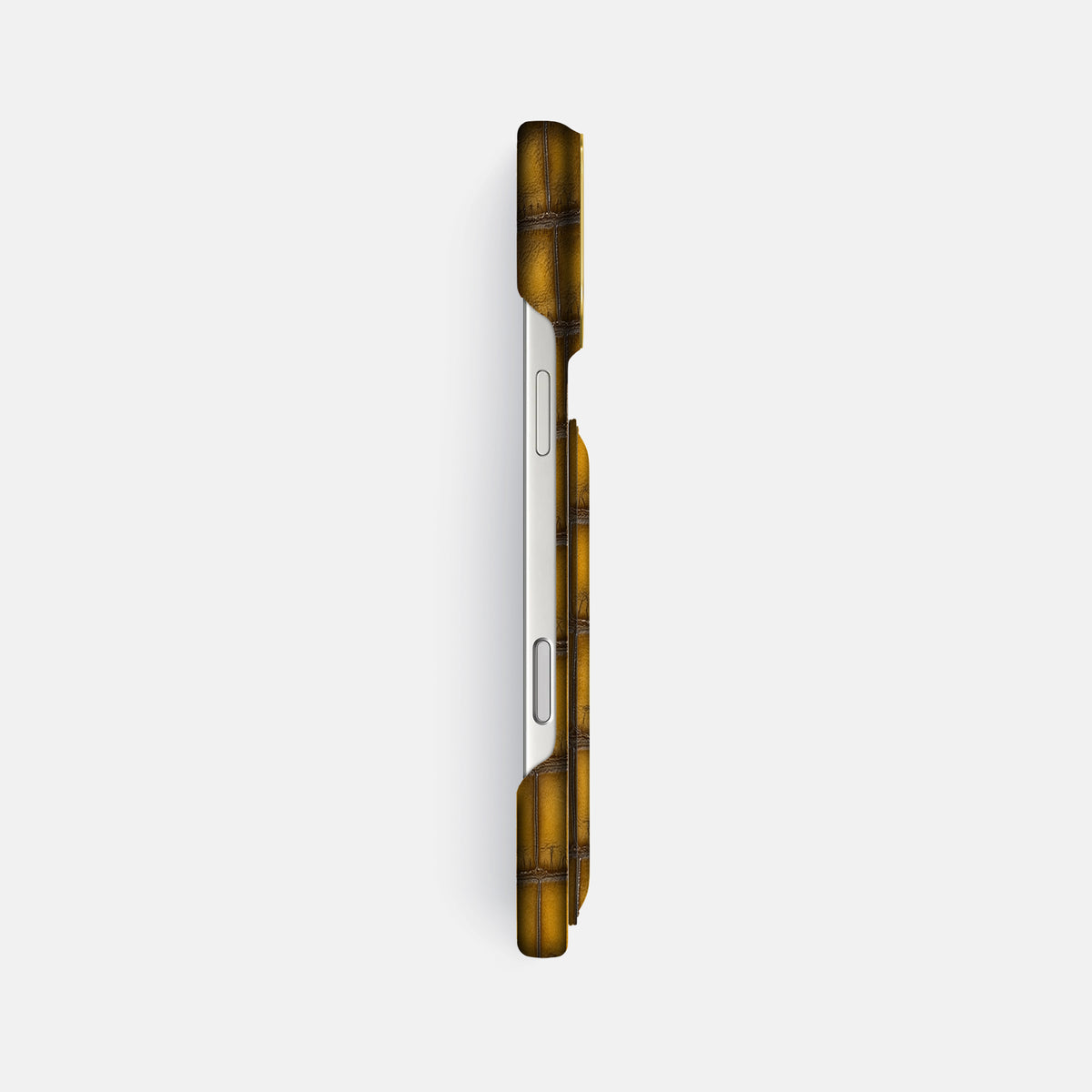 Double Card Case For iPhone 17 Pro Max In Patina Alligator -3 | Sydney-Gold