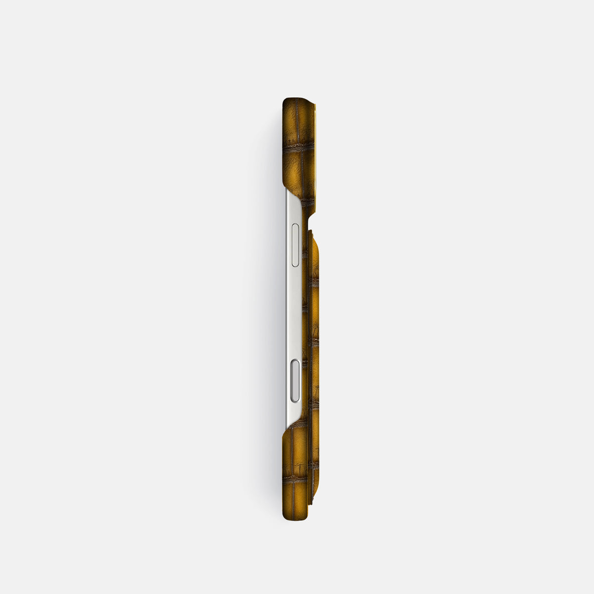 Double Card Case For iPhone 17 Pro In Patina Alligator -3 | Sydney-Gold