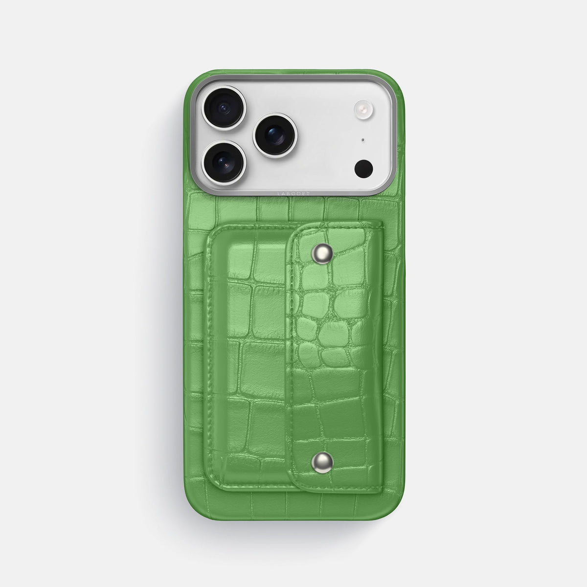 Envelope Case For iPhone 18 Pro Max In Alligator -1 | Apple-Green-Steel