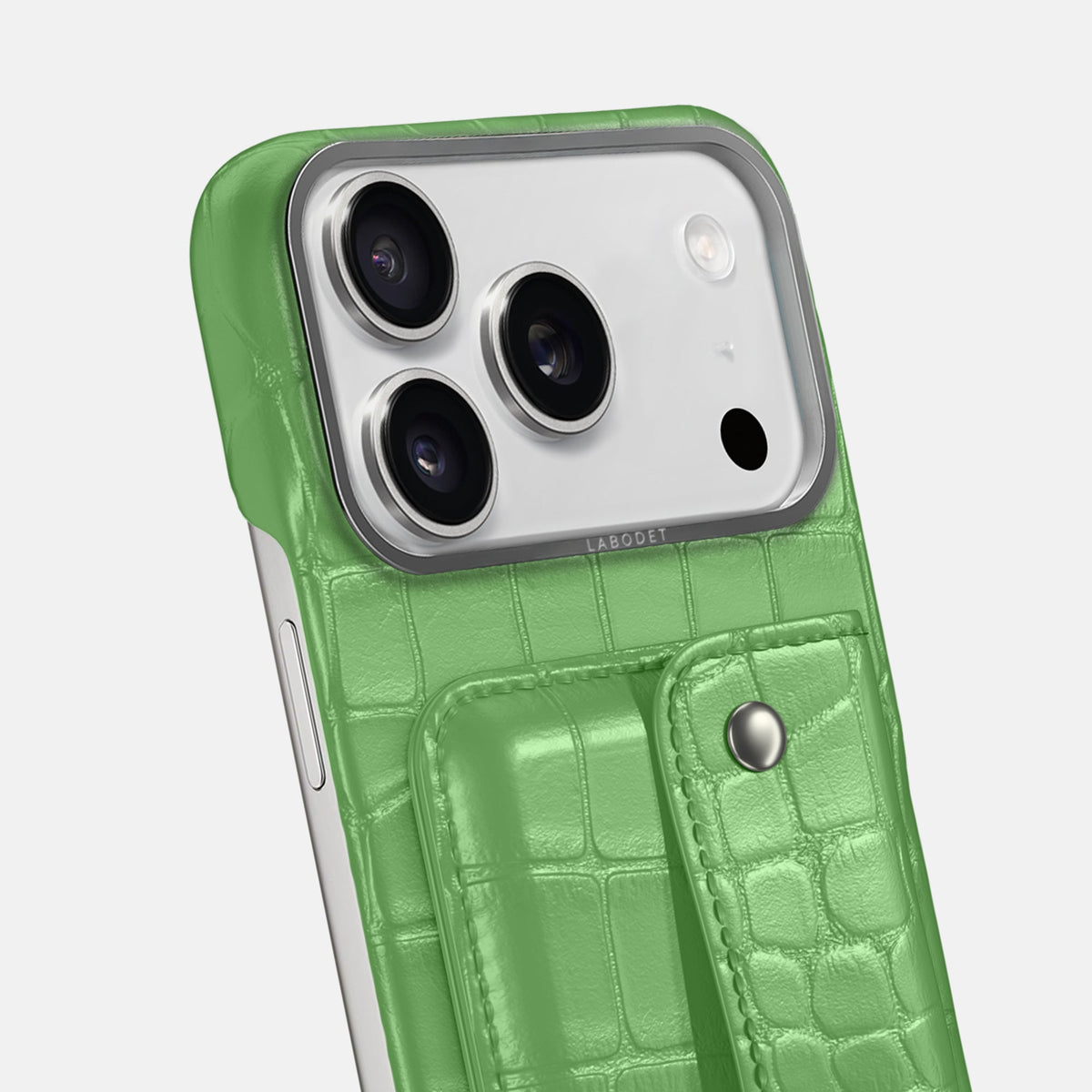 Envelope Case For iPhone 18 Pro Max In Alligator -5 | Apple-Green-Steel