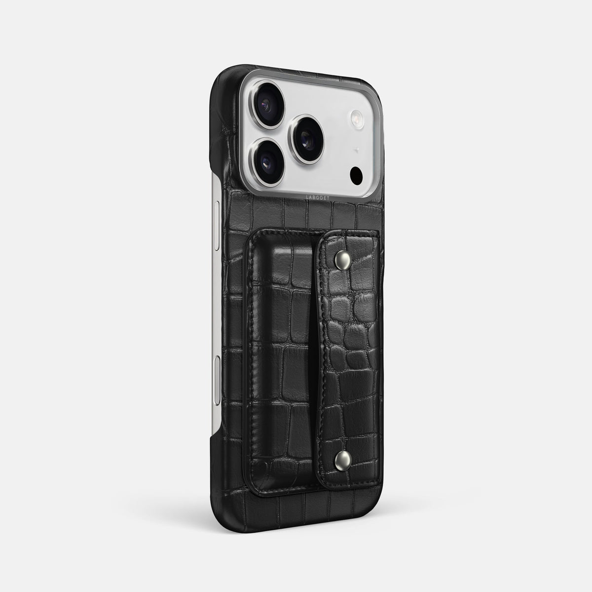 Envelope Case For iPhone 18 Pro Max In Alligator -3 | Black-Steel