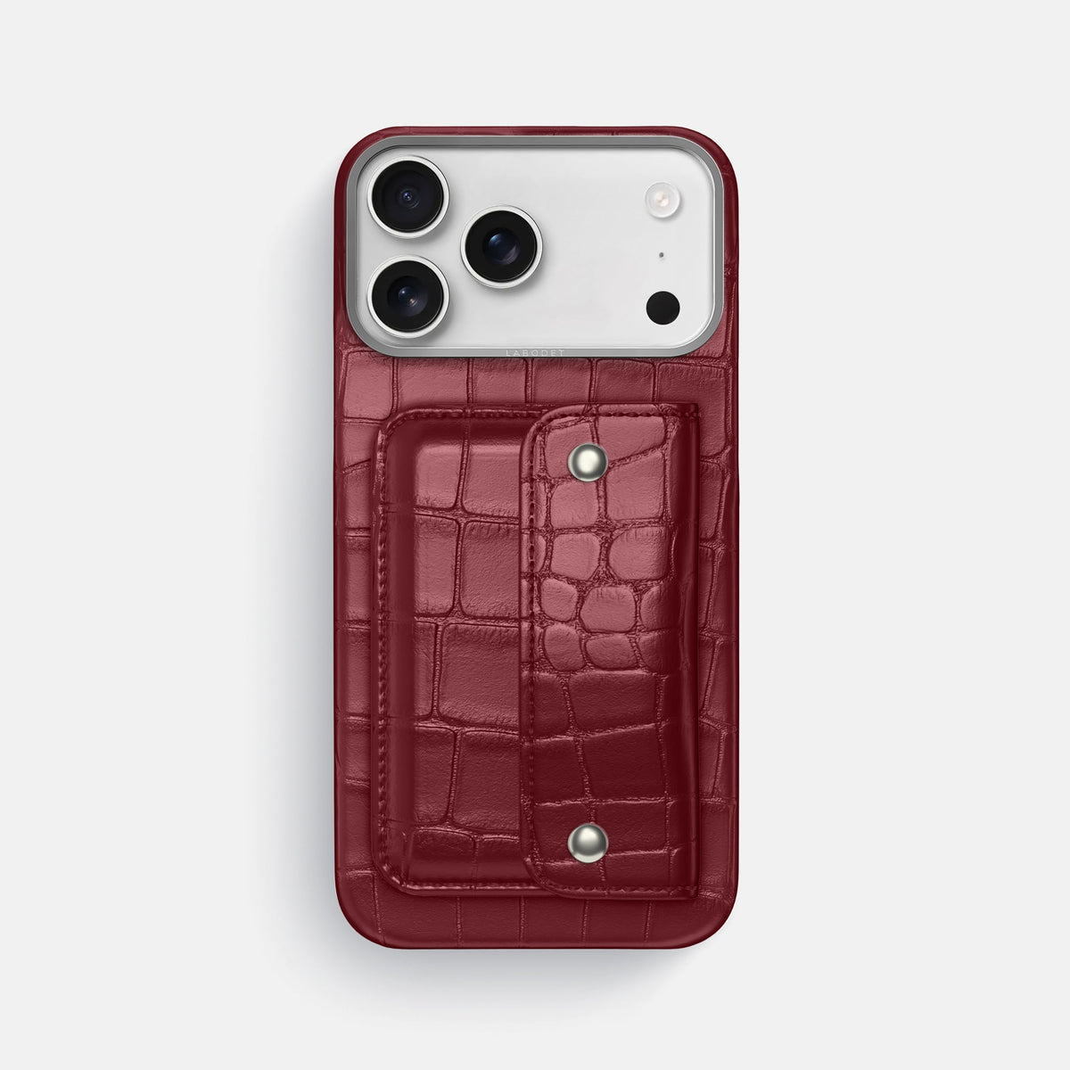 Envelope Case For iPhone 18 Pro Max In Alligator -1 | Burgundy-Steel