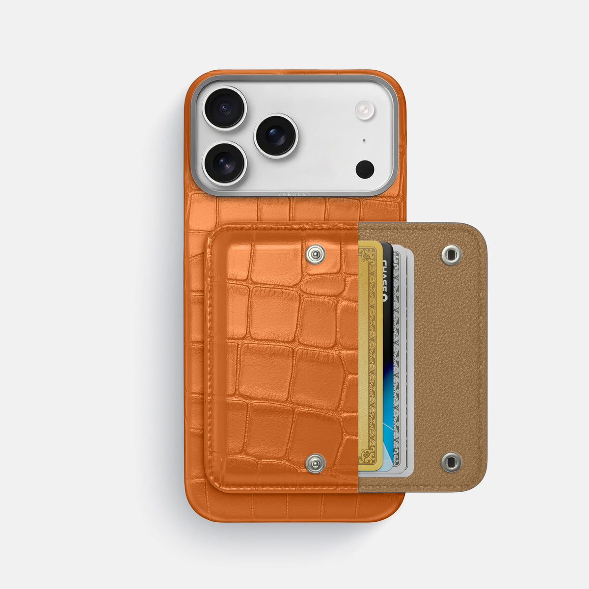 Envelope Case For iPhone 18 Pro Max In Alligator -2 | Orange-Steel