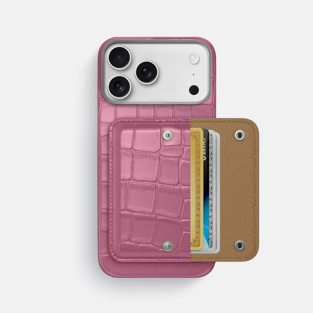 Envelope Case For iPhone 18 Pro Max In Alligator -2 | Pink-Lagoon-Steel