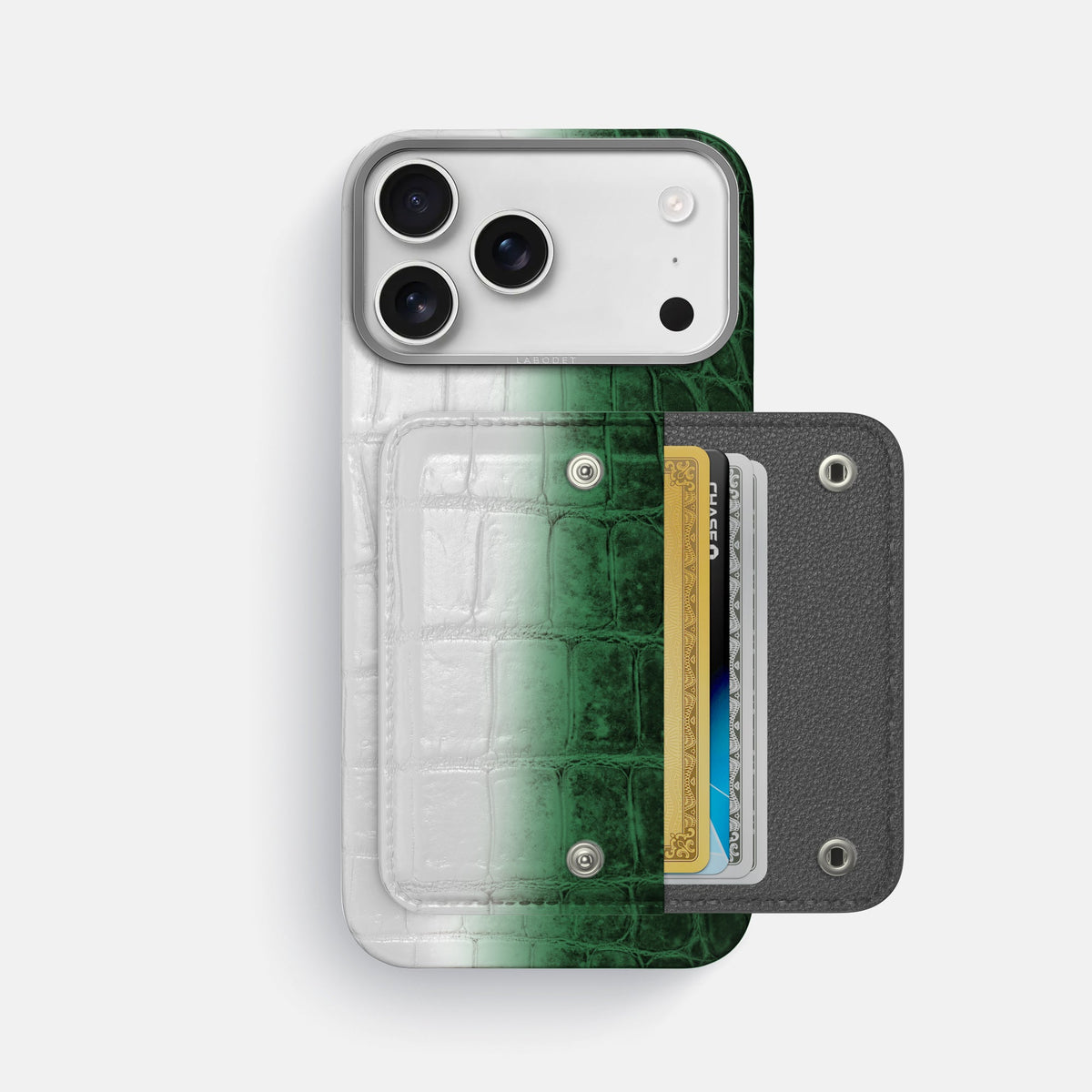 Envelope Case For iPhone 18 Pro Max In Himalayan Crocodile -2 | Green-Steel