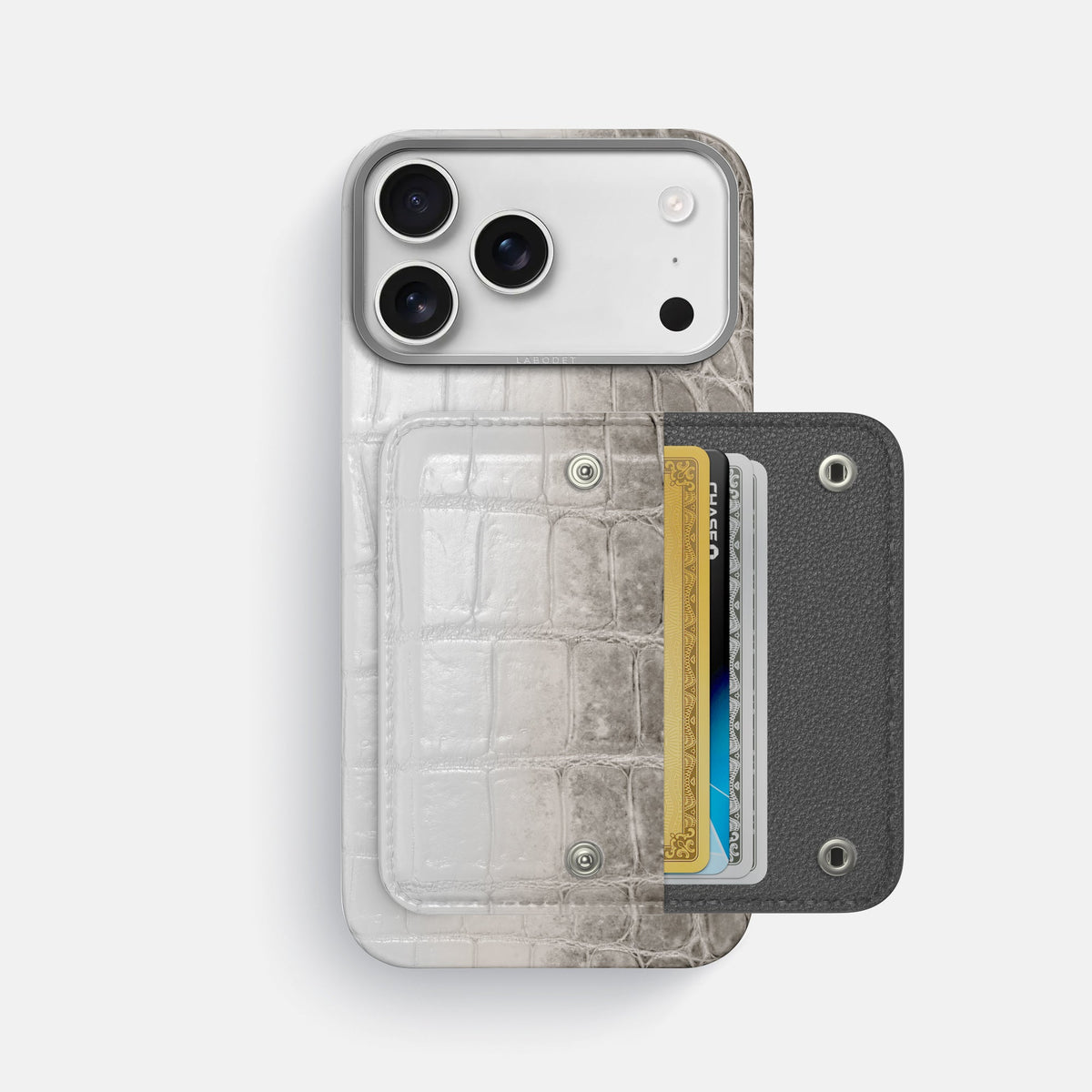 Envelope Case For iPhone 18 Pro Max In Himalayan Crocodile -2 | Grey-Steel