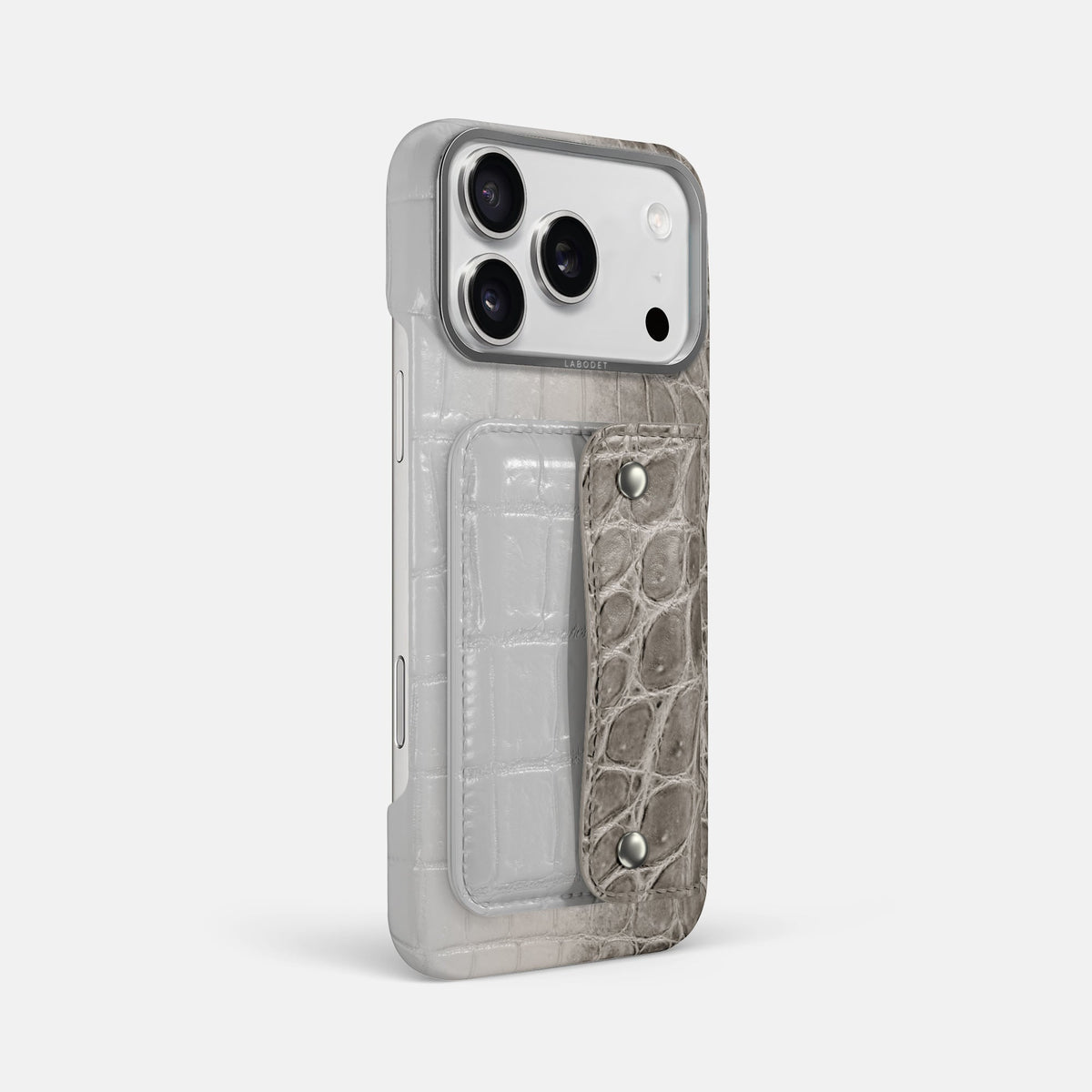 Envelope Case For iPhone 18 Pro Max In Himalayan Crocodile -3 | Grey-Steel
