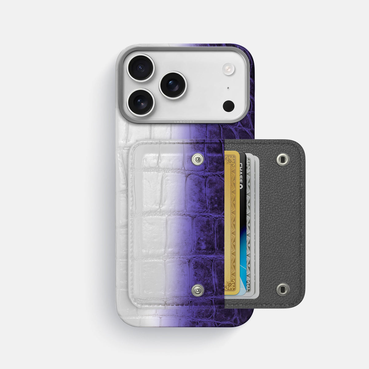 Envelope Case For iPhone 18 Pro Max In Himalayan Crocodile -2 | Purple-Steel