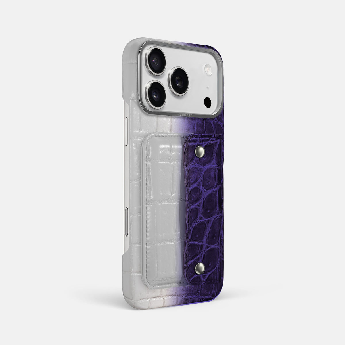 Envelope Case For iPhone 18 Pro Max In Himalayan Crocodile -3 | Purple-Steel