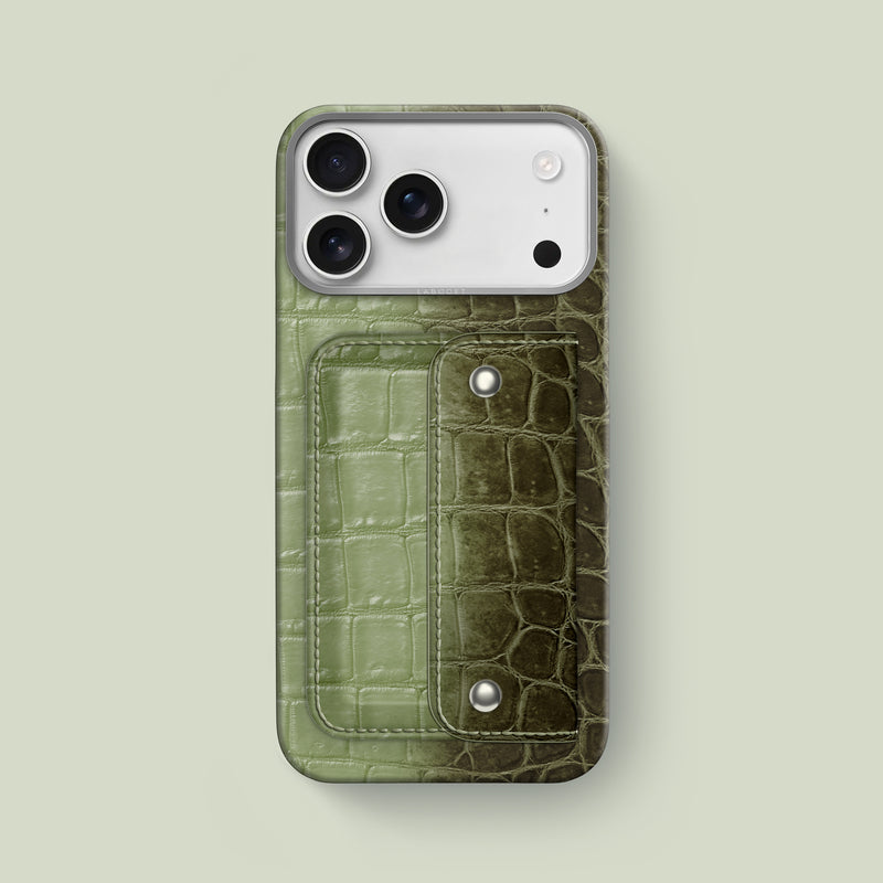 Envelope Case Celadon-Green For iPhone 17 Pro Max In Alligator -1 | Celadon-Green-Steel
