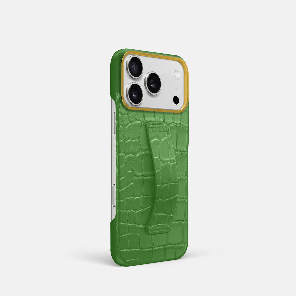 Finger Case For iPhone 17 Pro In Alligator -2 | Apple-Green-Gold