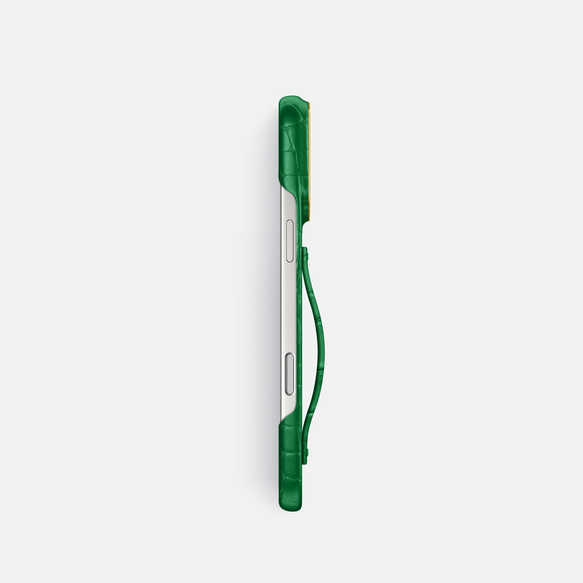 Finger Case For iPhone 17 Pro In Alligator -3 | Forest-Green-Gold