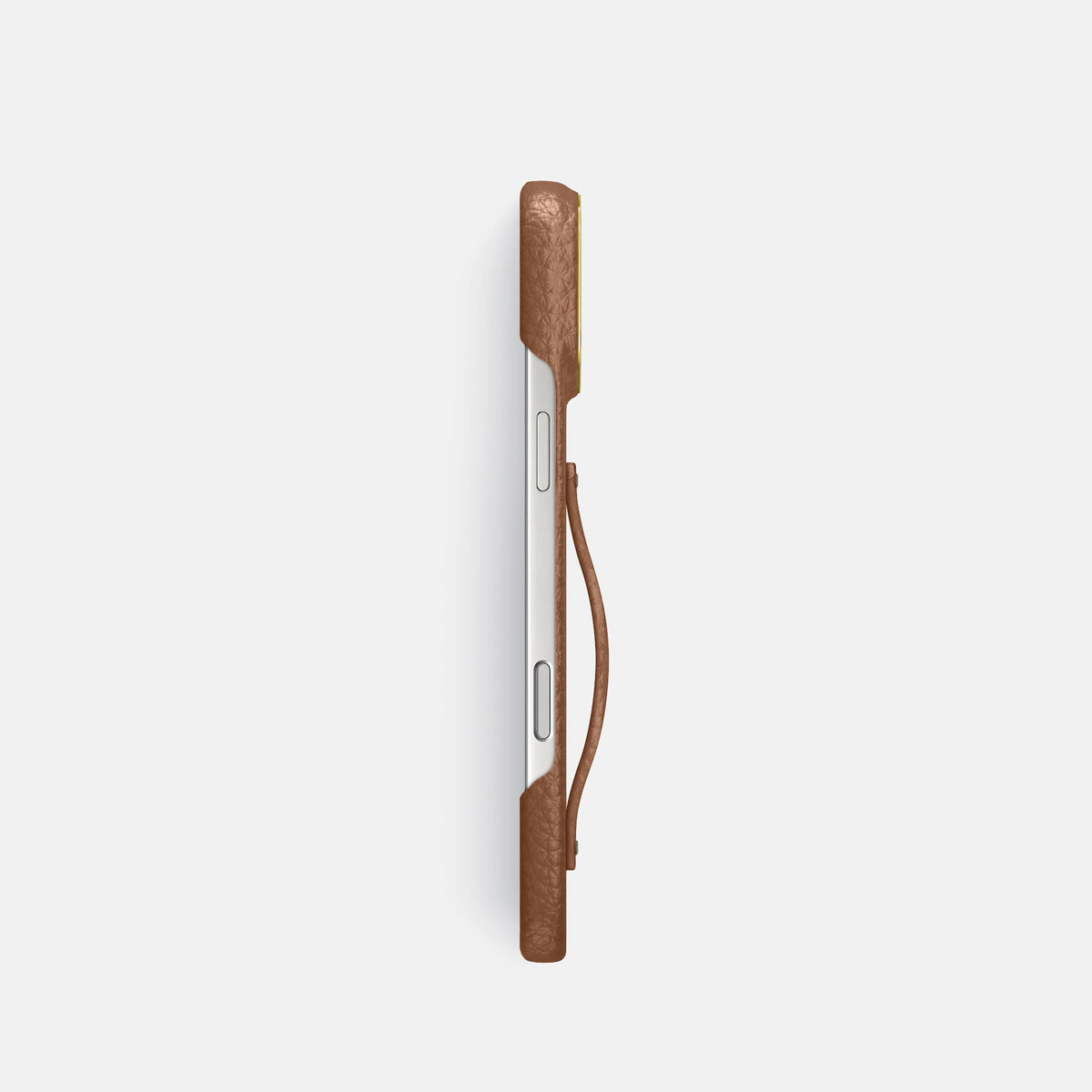 Finger Case For iPhone 17 Pro In Calf -3 | Caramel-Gold