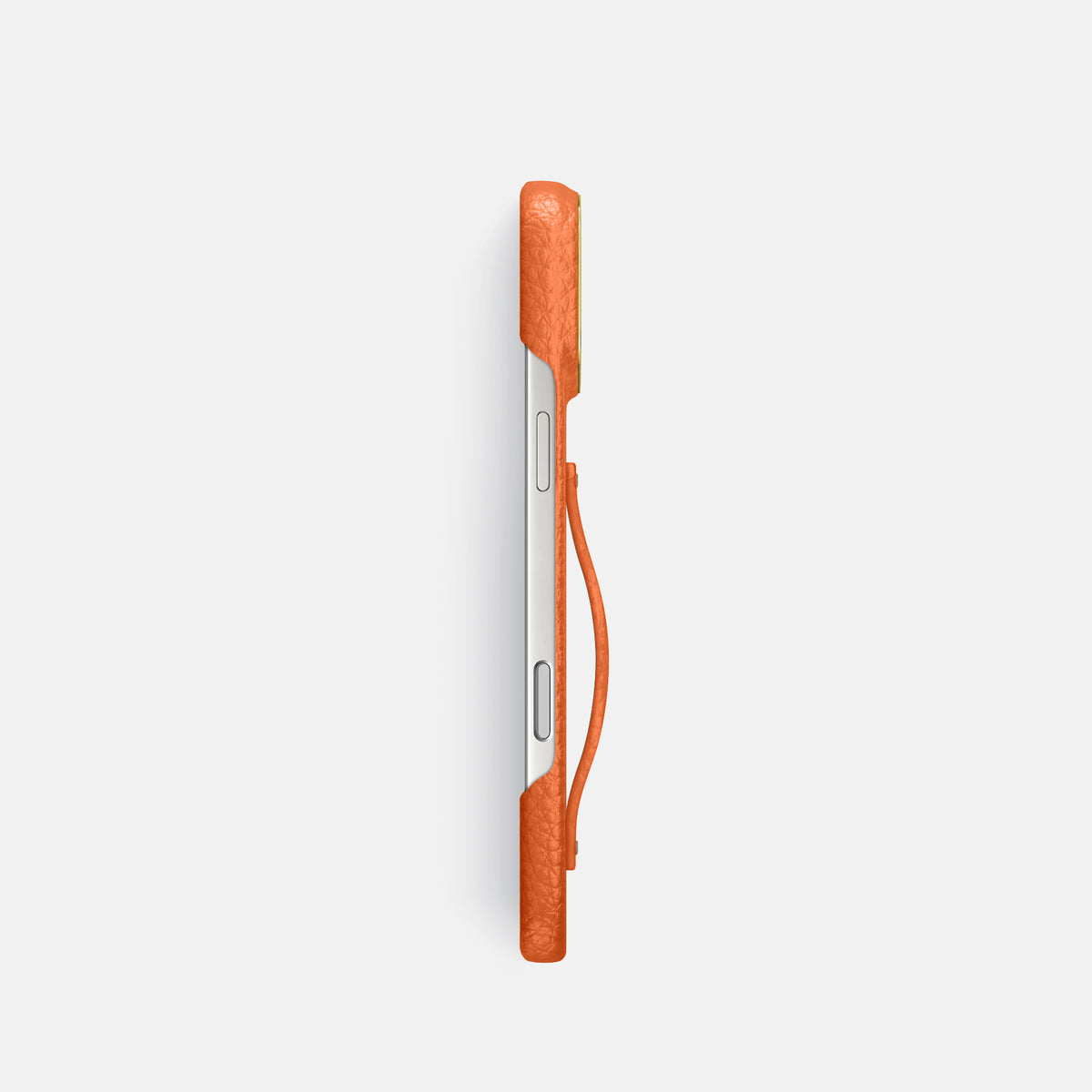 Finger Case For iPhone 17 Pro In Calf -3 | Orange-Gold