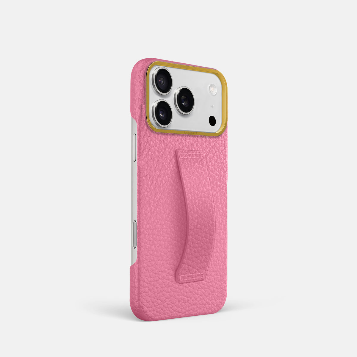 Finger Case For iPhone 17 Pro In Calf -2 | Pink-Gold