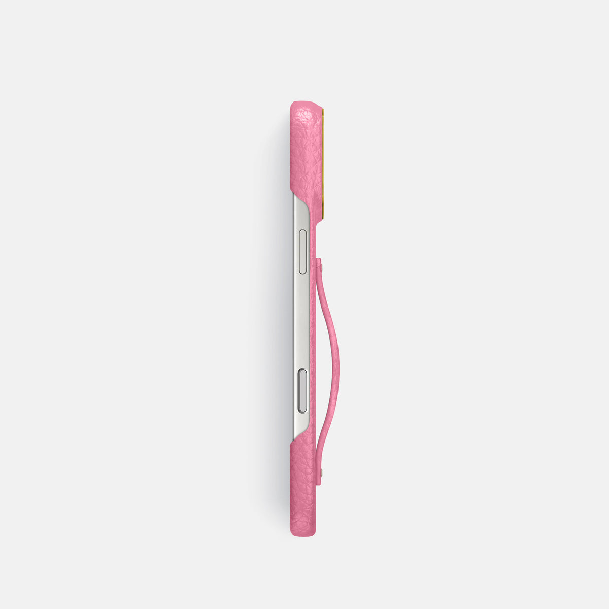 Finger Case For iPhone 17 Pro In Calf -3 | Pink-Gold