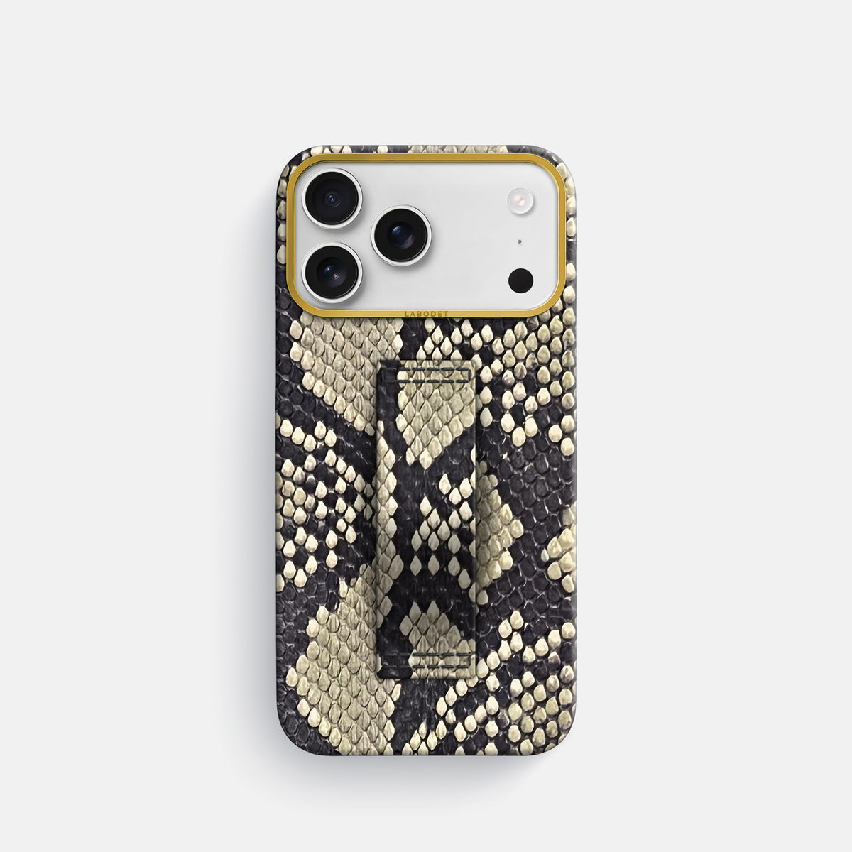 Finger Case For iPhone 17 Pro In Deluxe Python -1 | Savannah-Gold