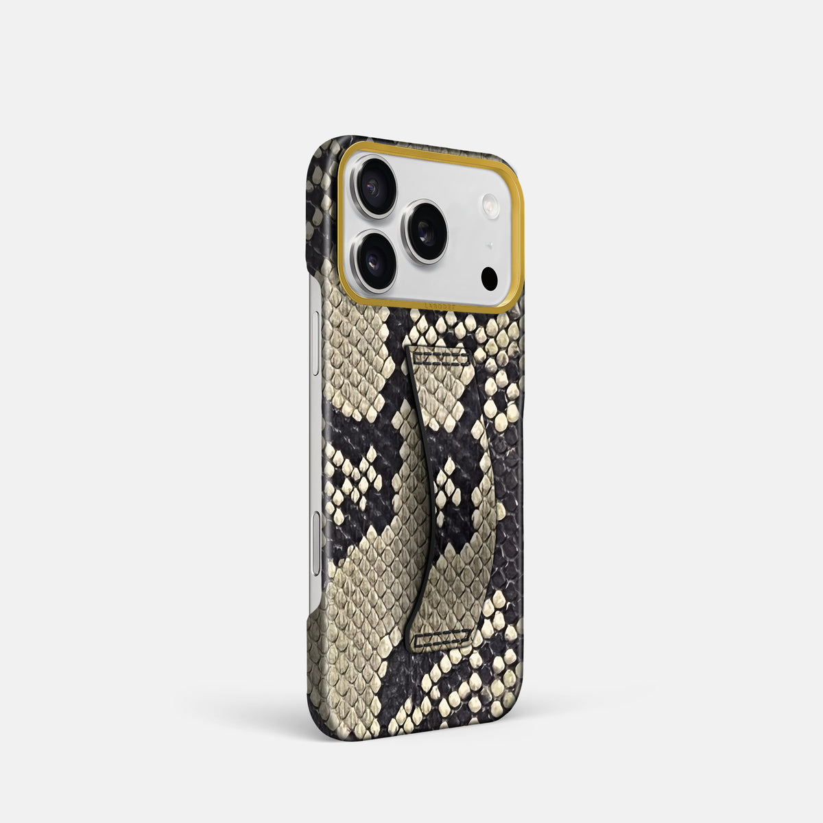 Finger Case For iPhone 17 Pro In Deluxe Python -2 | Savannah-Gold