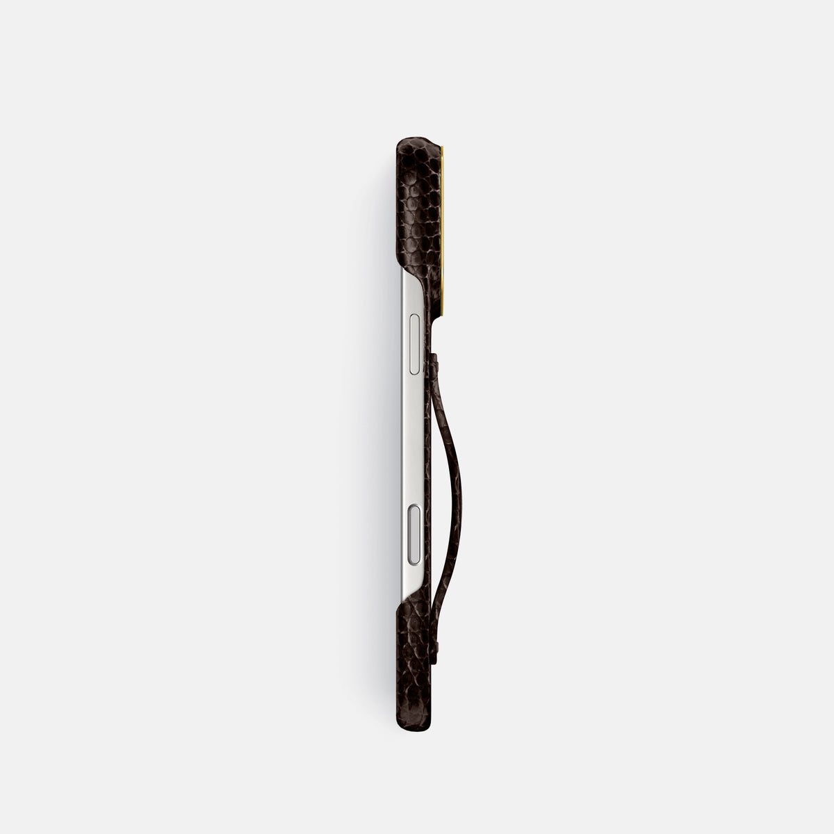 Finger Case For iPhone 17 Pro In Lizard -3 | Brown-Gold