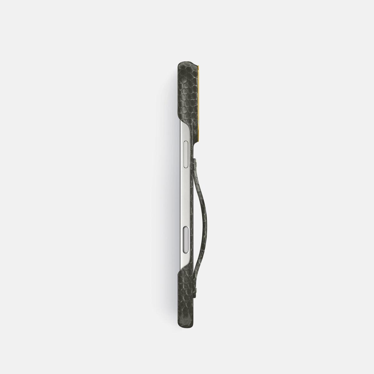 Finger Case For iPhone 17 Pro In Lizard -3 | Grey-Gold