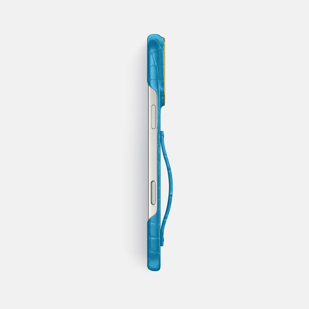 Finger Case For iPhone 17 Pro Max In Alligator -3 | Curaçao-Blue-Gold