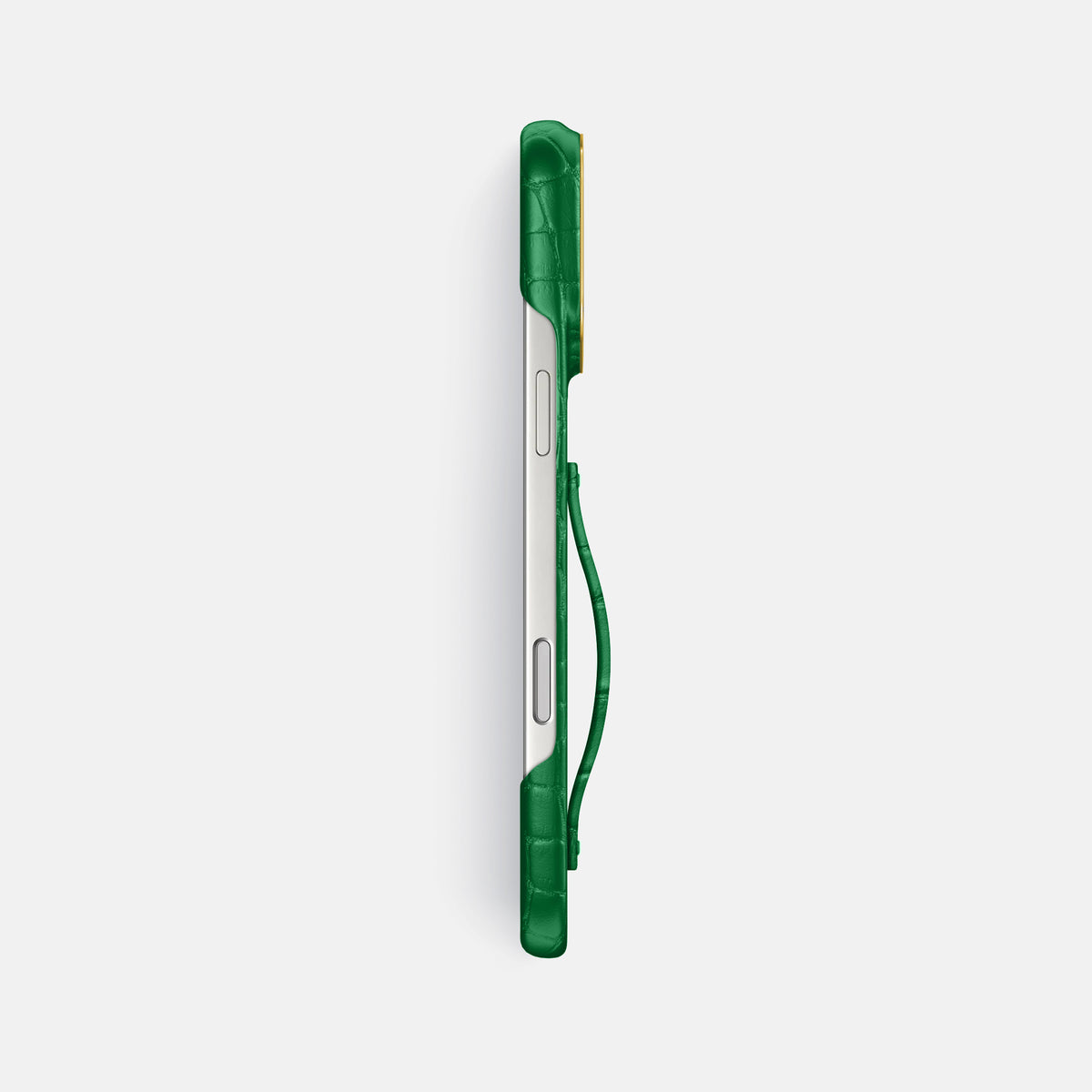 Finger Case For iPhone 17 Pro Max In Alligator -3 | Forest-Green-Gold