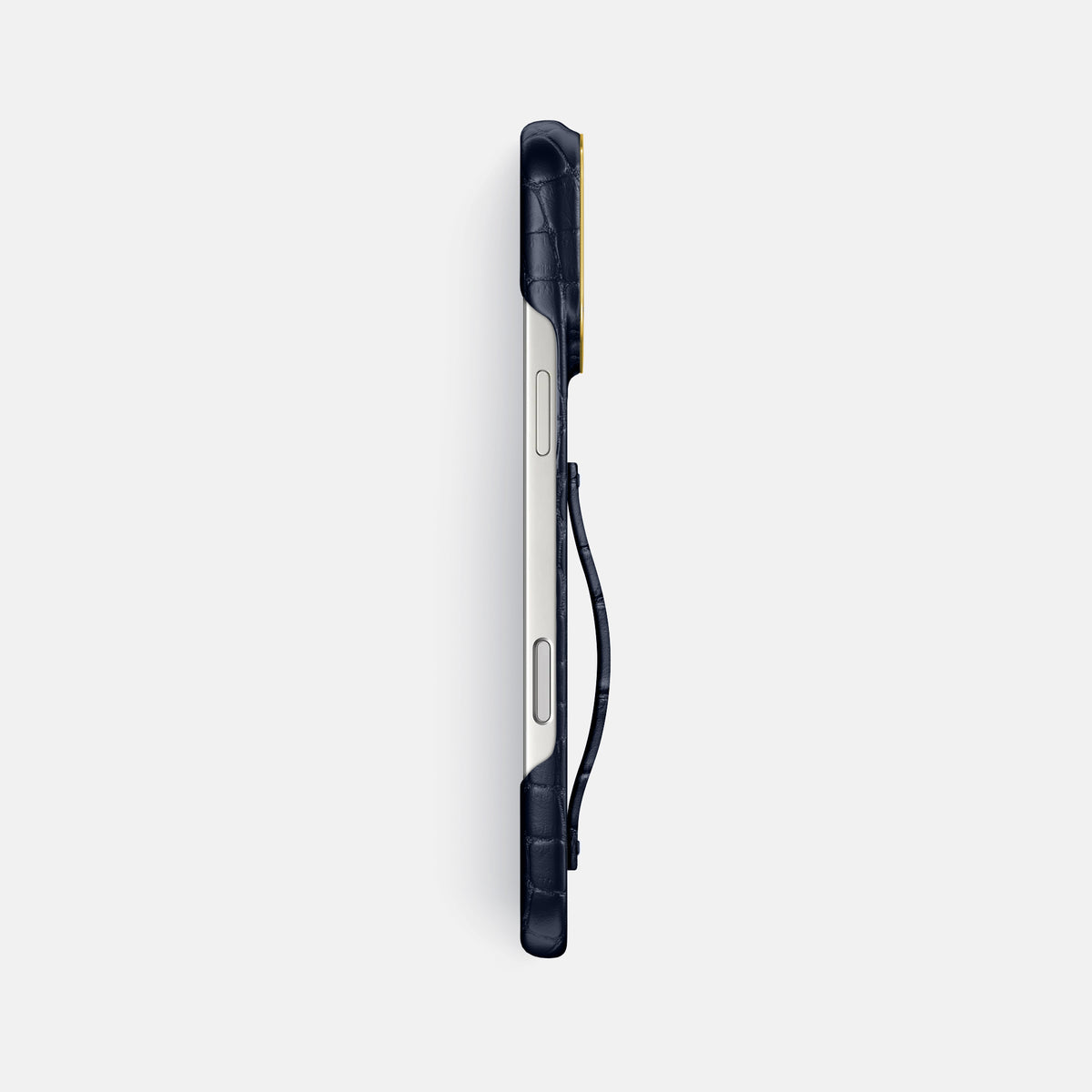 Finger Case For iPhone 17 Pro Max In Alligator -3 | Navy-Blue-Gold