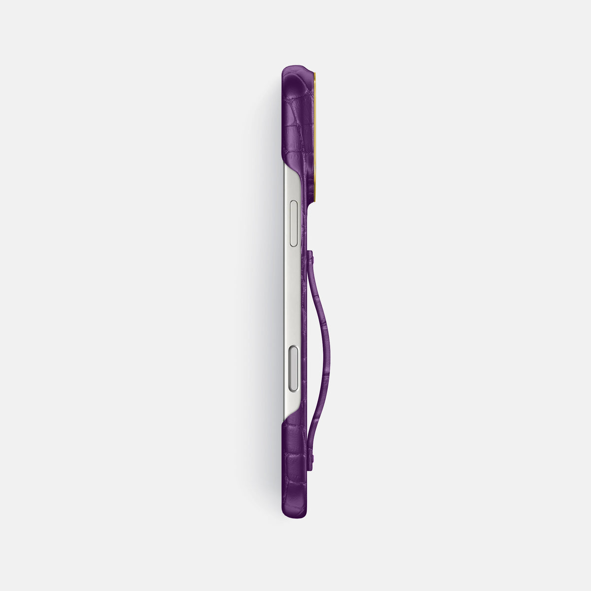 Finger Case For iPhone 17 Pro Max In Alligator -3 | Purple-Gold