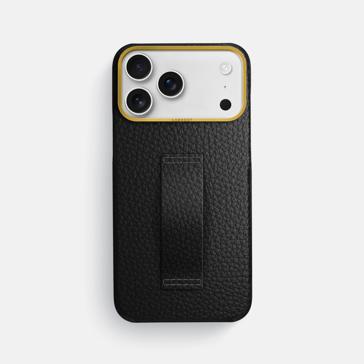 Finger Case For iPhone 17 Pro Max In Calf -1 | Black-Gold