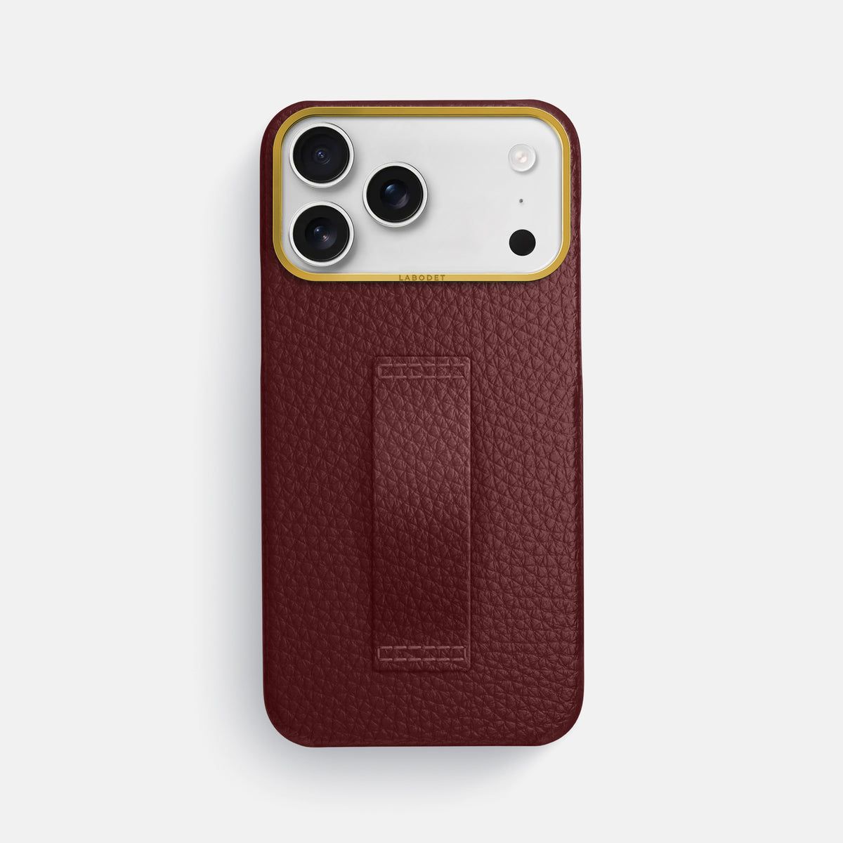 Finger Case For iPhone 17 Pro Max In Calf -1 | Bordeaux-Gold