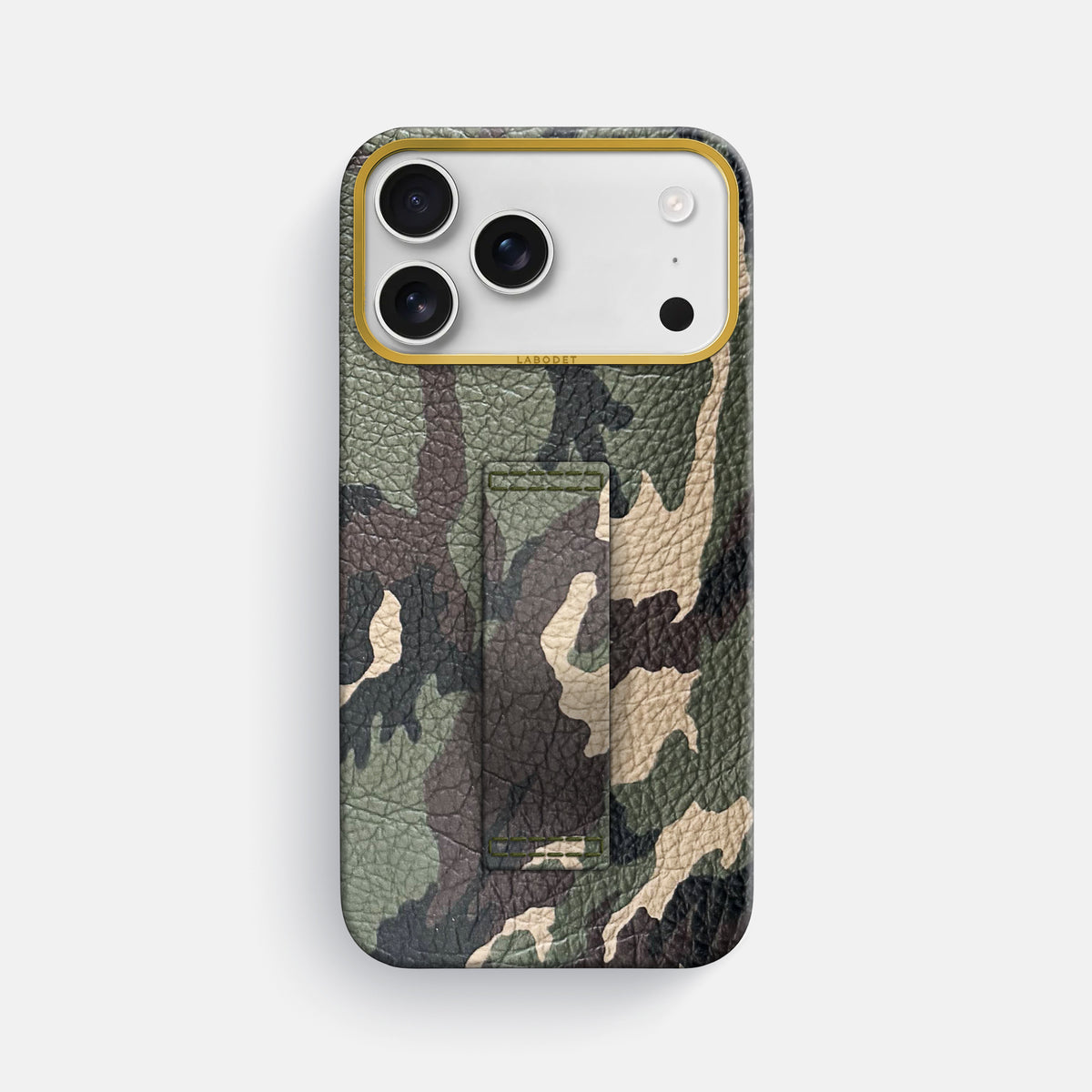 Finger Case For iPhone 17 Pro Max In Calf -1 | Camouflage-Gold