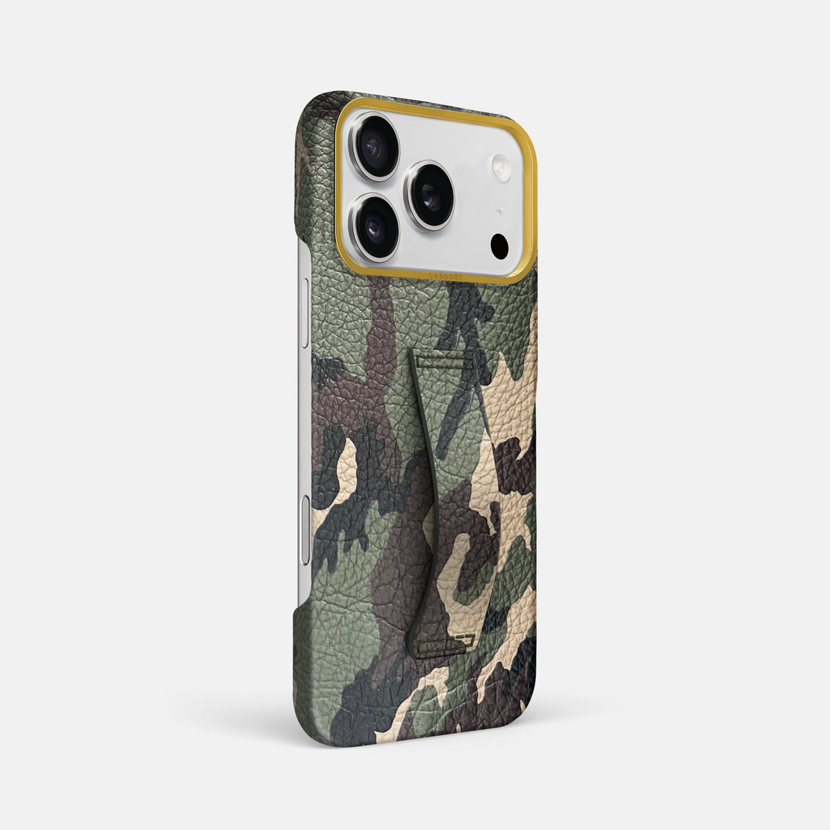 Finger Case For iPhone 17 Pro Max In Calf -2 | Camouflage-Gold
