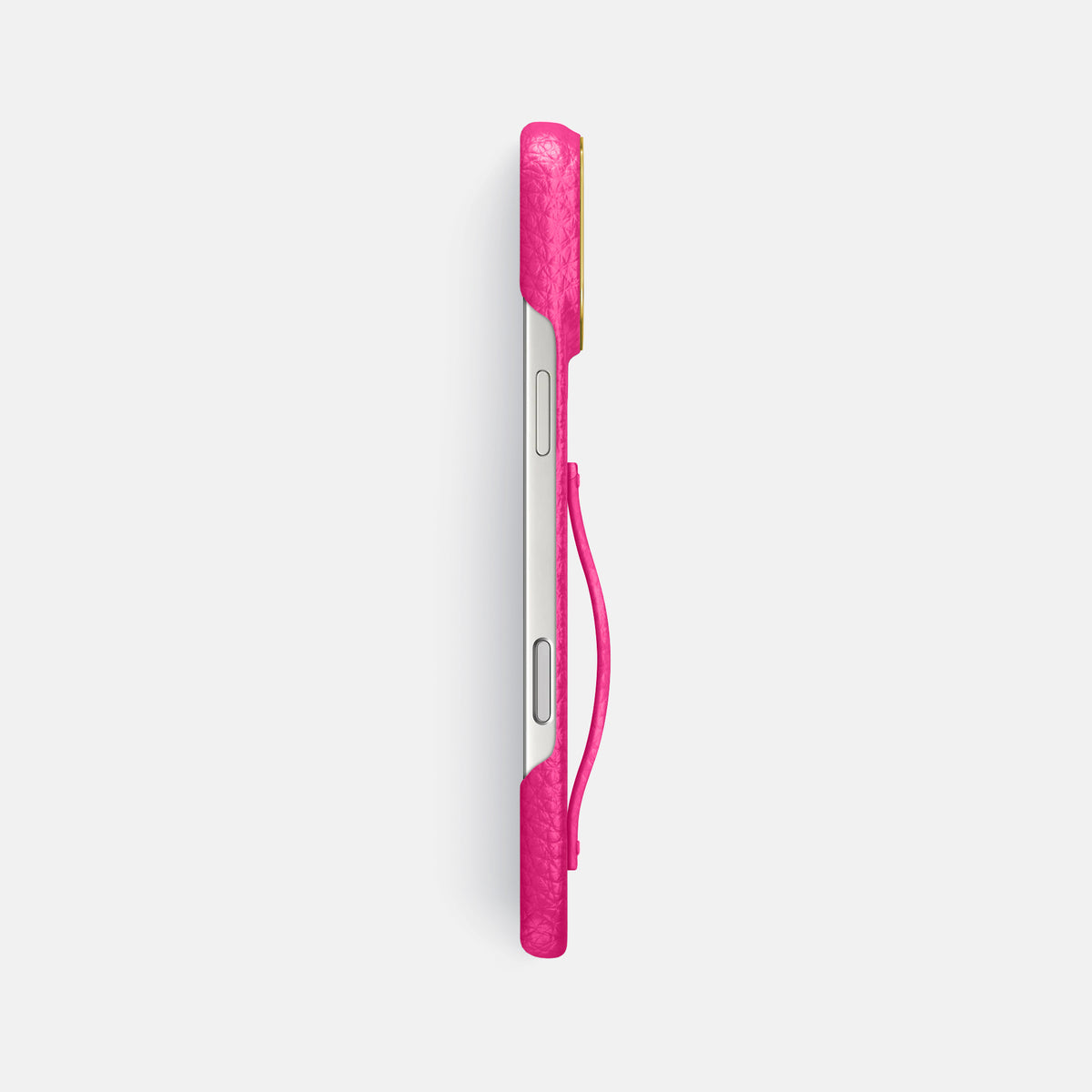 Finger Case For iPhone 17 Pro Max In Calf -3 | Magenta-Gold