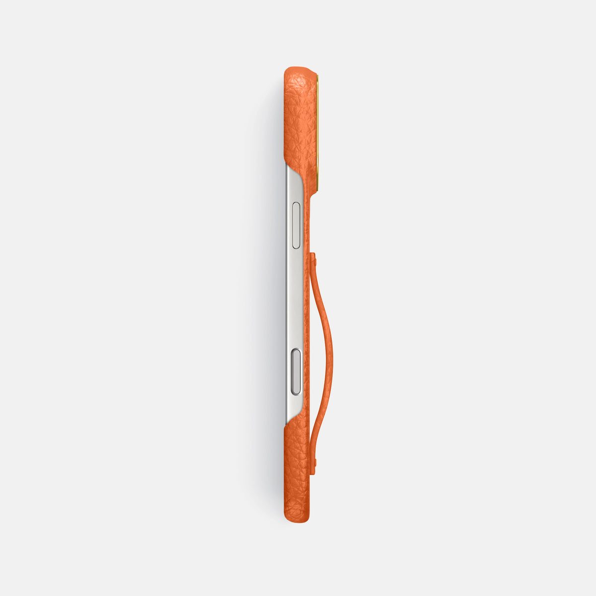 Finger Case For iPhone 17 Pro Max In Calf -3 | Orange-Gold