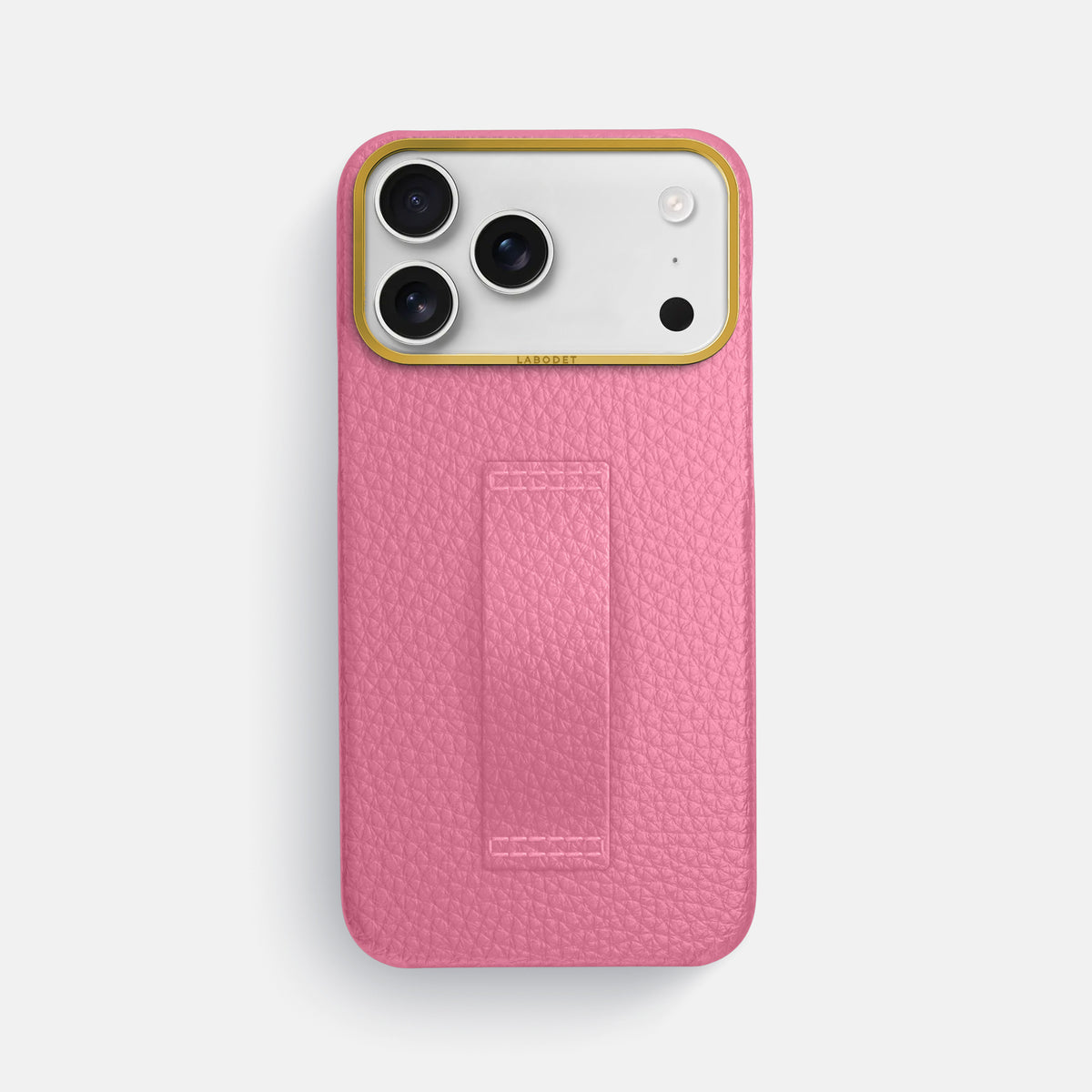 Finger Case For iPhone 17 Pro Max In Calf -1 | Pink-Gold