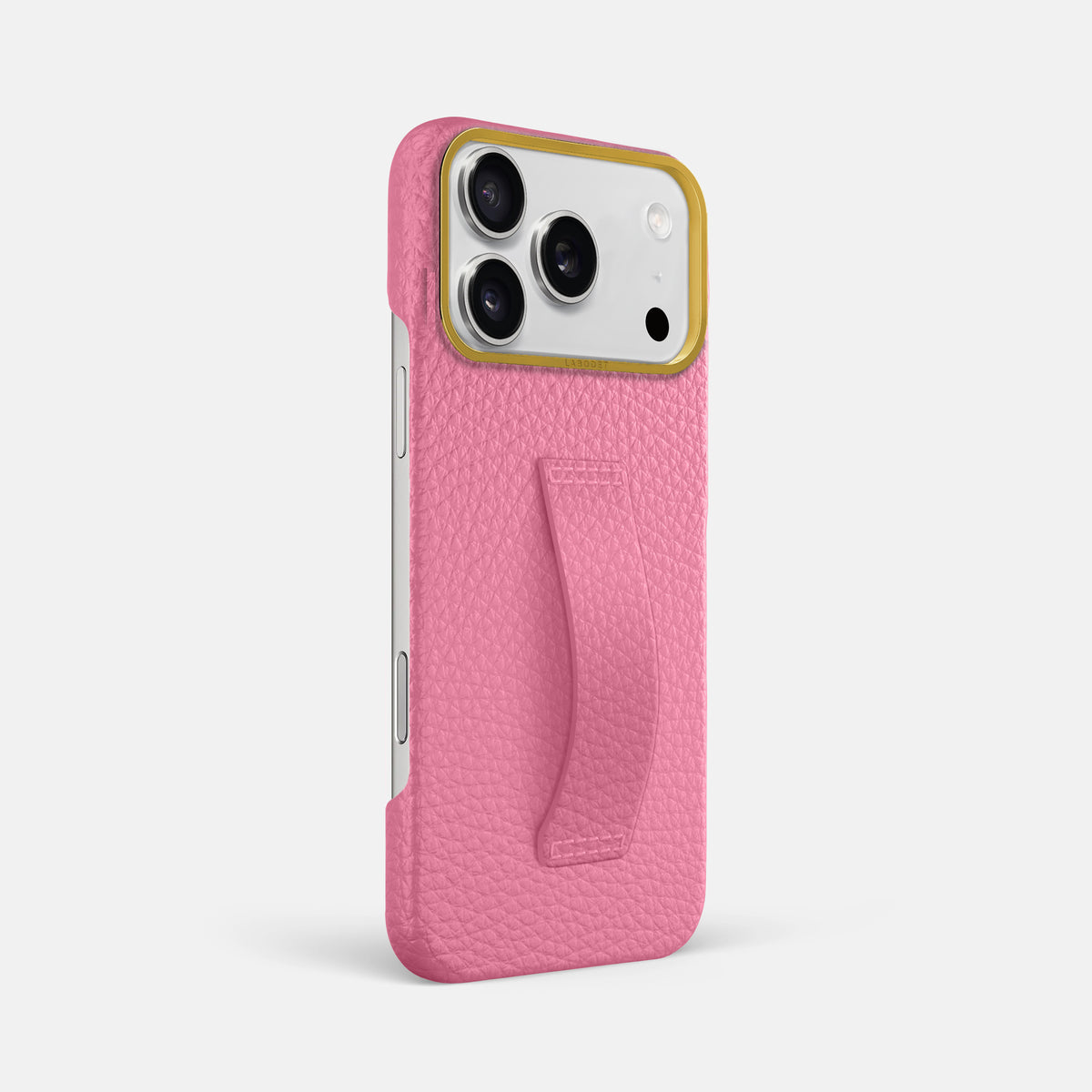 Finger Case For iPhone 17 Pro Max In Calf -2 | Pink-Gold