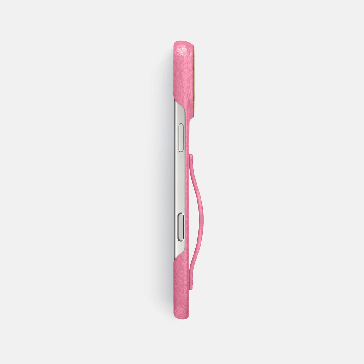 Finger Case For iPhone 17 Pro Max In Calf -3 | Pink-Gold