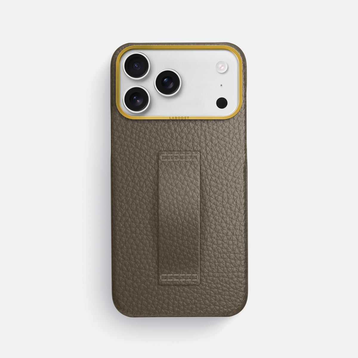 Finger Case For iPhone 17 Pro Max In Calf -1 | Taupe-Gold