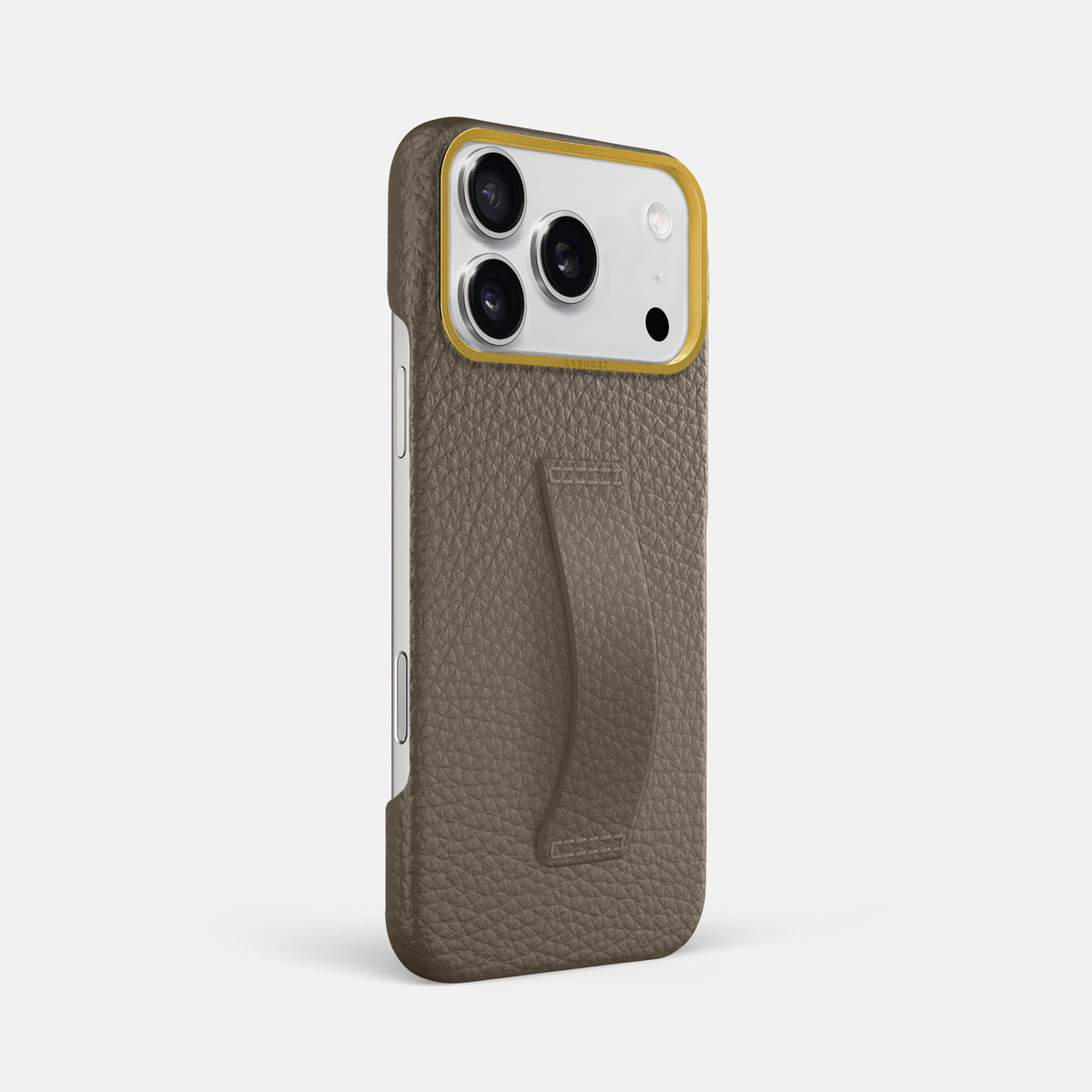 Finger Case For iPhone 17 Pro Max In Calf -2 | Taupe-Gold
