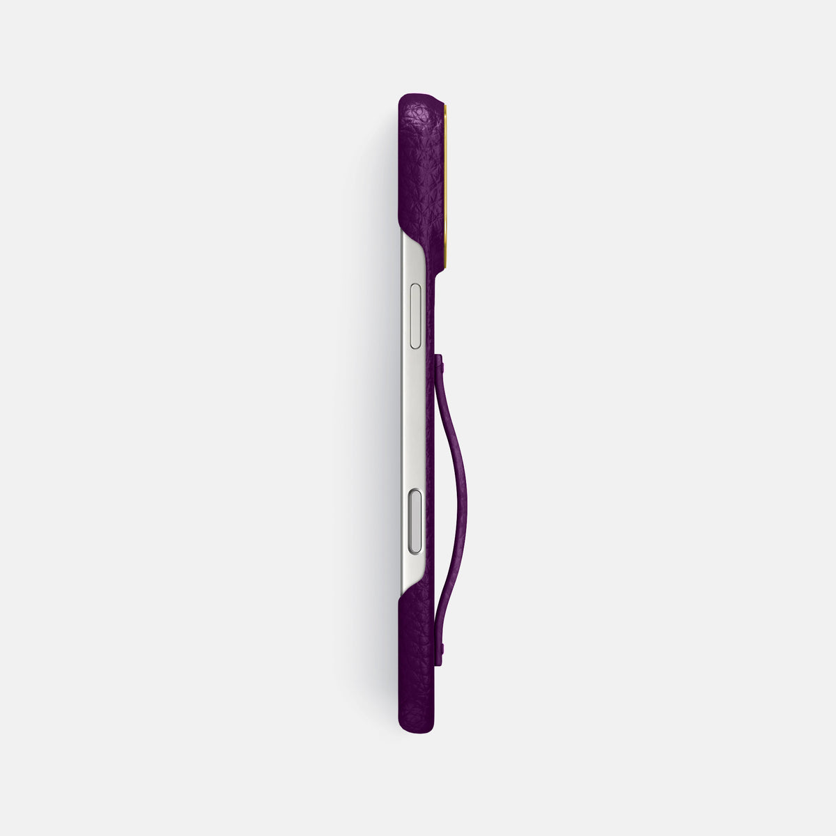 Finger Case For iPhone 17 Pro Max In Calf -3 | Violet-Gold