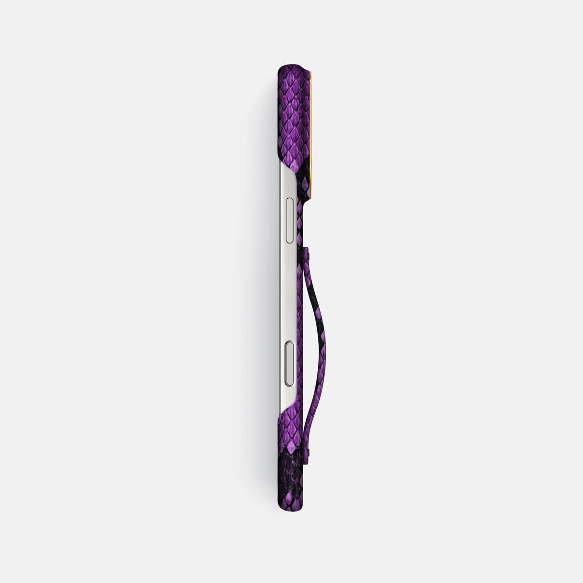 Finger Case For iPhone 17 Pro Max In Deluxe Python -3 | Purple-Gold
