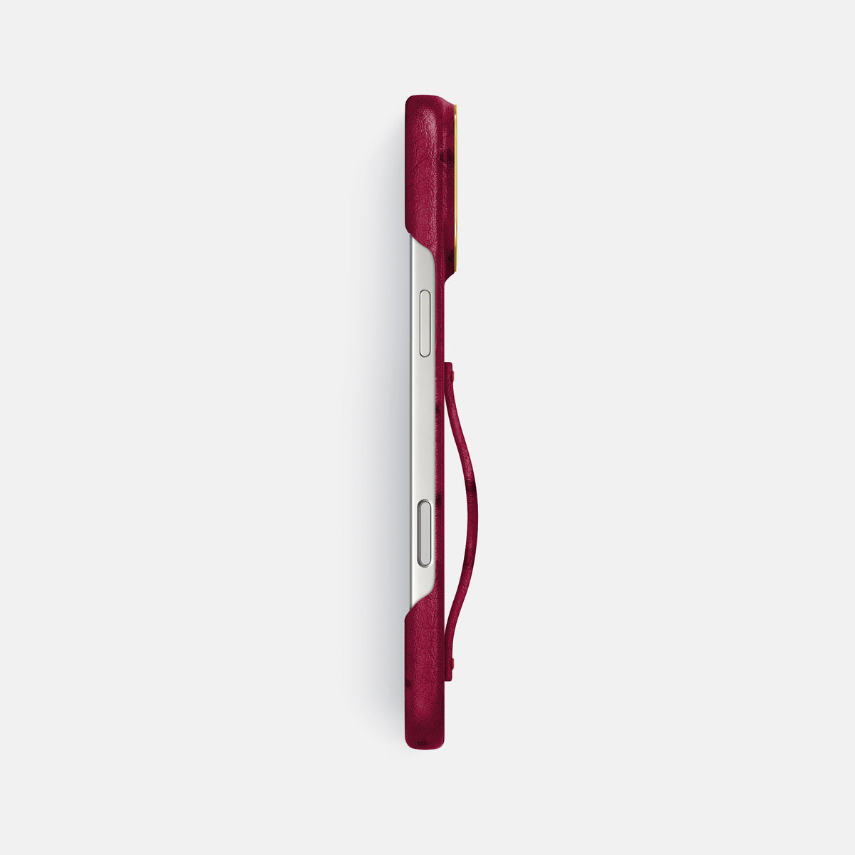 Finger Case For iPhone 17 Pro Max In Ostrich -3 | Bordeaux-Gold