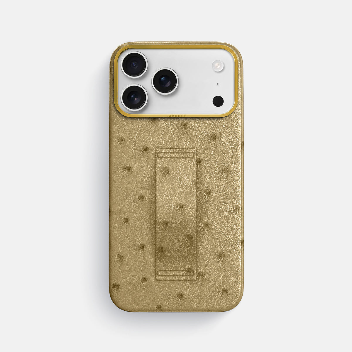 Finger Case For iPhone 17 Pro Max In Ostrich -1 | Desert-Sand-Gold
