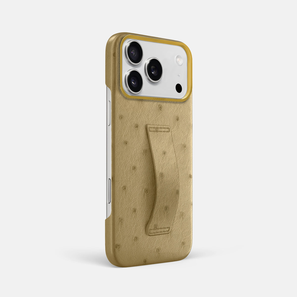 Finger Case For iPhone 17 Pro Max In Ostrich -2 | Desert-Sand-Gold
